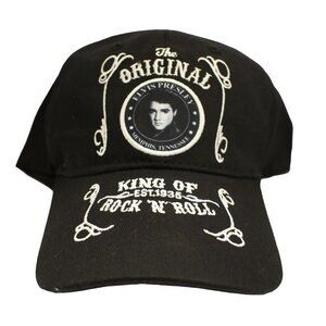 New Black & White Elvis Presley Hat Baseball Cap Hat Gift King of Rock and Roll